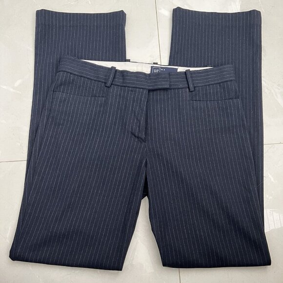 Gap Modern Boot Pants 4R Blue Pinstripe Slacks Trousers NWOT - Picture 2 of 8